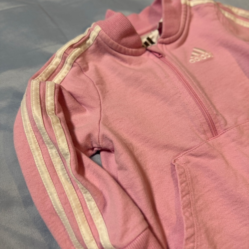 Adidas Pink Baby toddler One Piece Romper, Sz 12 m - Picture 3 of 6